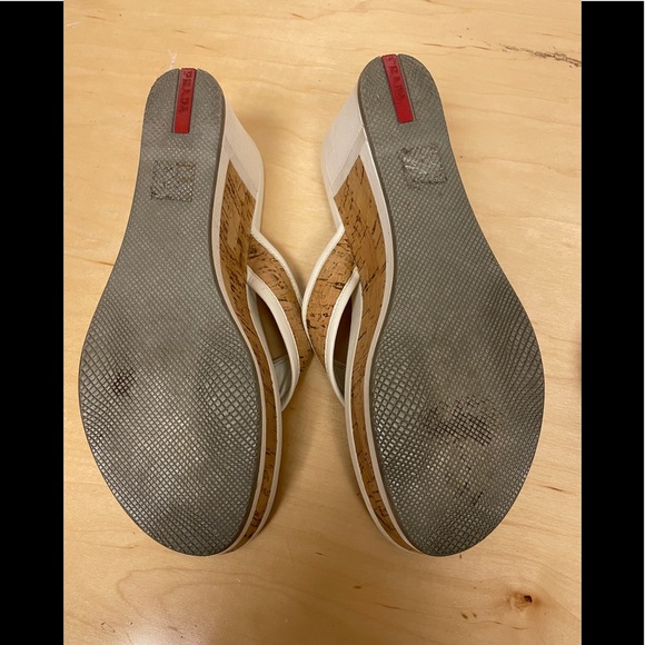 Leather Cork Platform Wedges - Picture 5 of 6